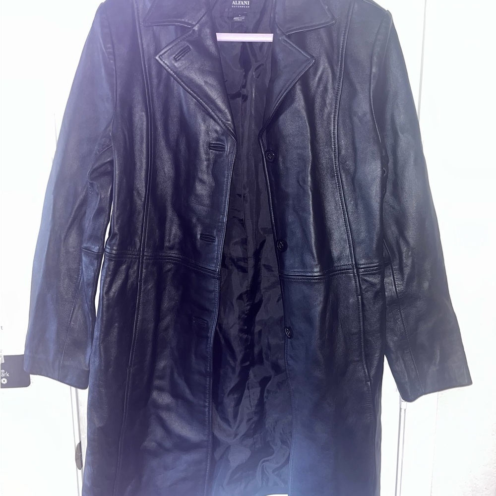 Alfani Women's Black Leather Jacket